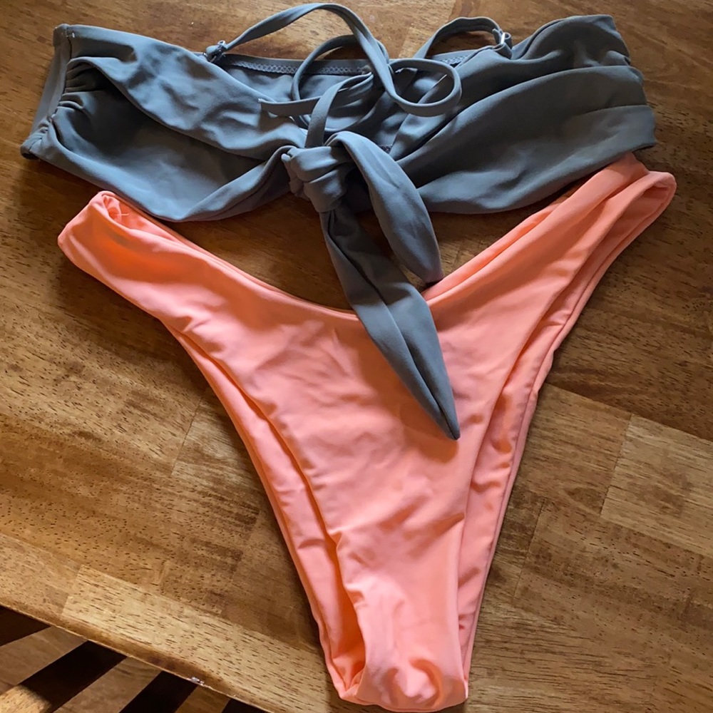 Bathing suits all different brands 2 of them are OP 1 is SHEIN 1 is Hobie